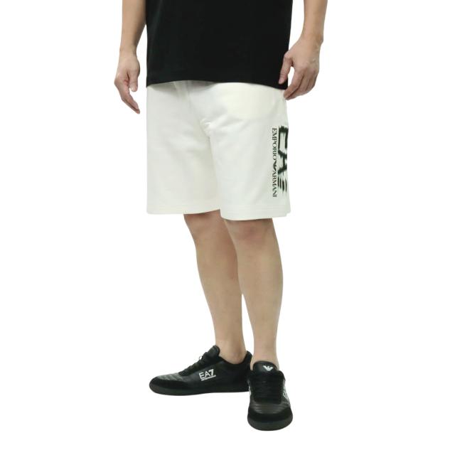 EMPORIO ARMANI エンポリオアルマーニ EA7 パンツ メンズ ショートパンツ 7M001329 AF17787 ホワイト 2026春夏新作