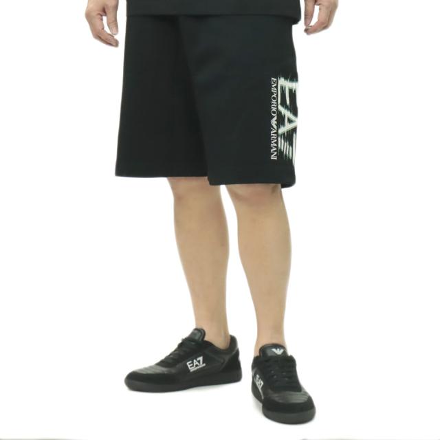 EMPORIO ARMANI エンポリオアルマーニ EA7 パンツ メンズ ショートパンツ 7M001329 AF17787 ブラック 2026春夏新作