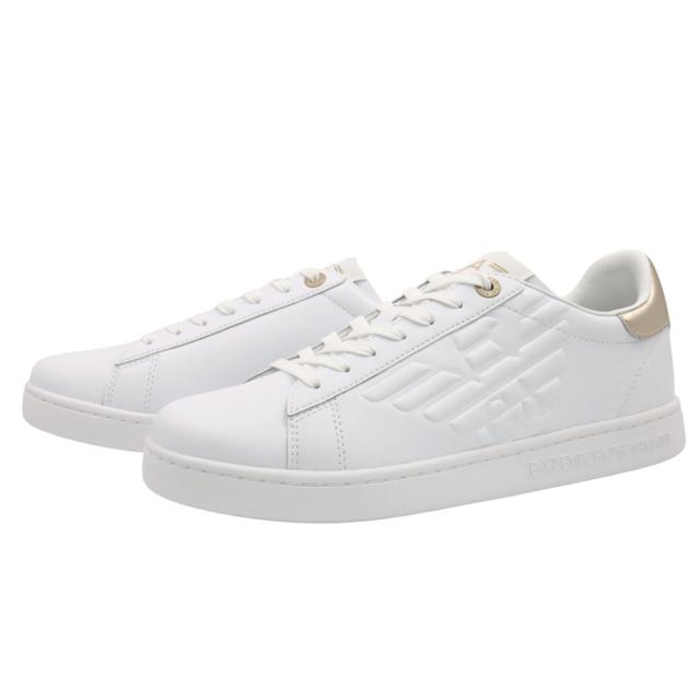 EMPORIO ARMANI エンポリオアルマーニ EA7 スニーカー メンズ ローカットスニーカー シューズ 靴 7X00331 AF10848 ホワイト×ゴールド 2026春夏新作