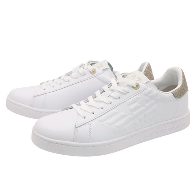 EMPORIO ARMANI エンポリオアルマーニ EA7 スニーカー メンズ ローカットスニーカー シューズ 靴 7X00331 AF10848 ホワイト×ベージュ 2026春夏新作