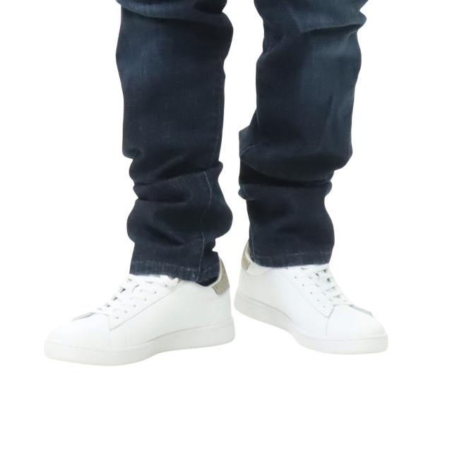EMPORIO ARMANI エンポリオアルマーニ EA7 スニーカー メンズ ローカットスニーカー シューズ 靴 7X00331 AF10848 ホワイト×ベージュ 2026春夏新作