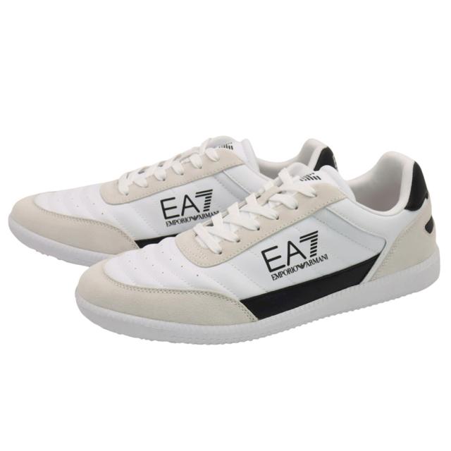 EMPORIO ARMANI エンポリオアルマーニ EA7 スニーカー メンズ ローカットスニーカー シューズ 靴 7X000406 AF19827 ホワイト×ブラック 2026春夏新作