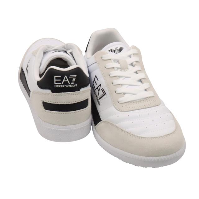EMPORIO ARMANI エンポリオアルマーニ EA7 スニーカー メンズ ローカットスニーカー シューズ 靴 7X000406 AF19827 ホワイト×ブラック 2026春夏新作