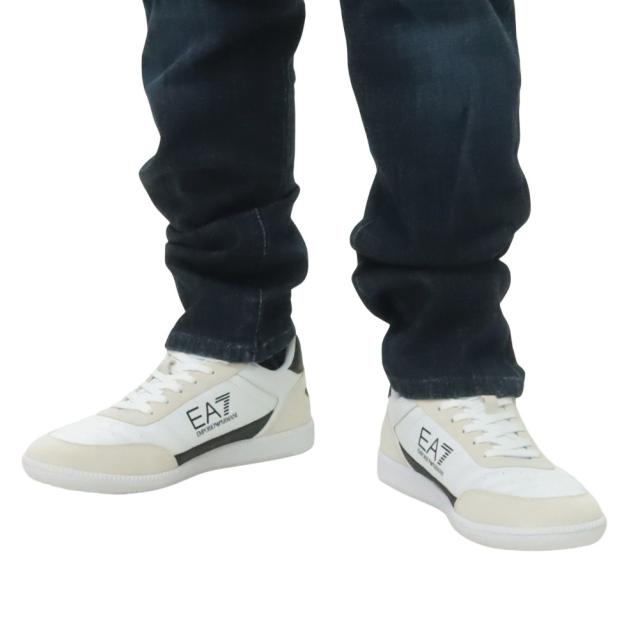 EMPORIO ARMANI エンポリオアルマーニ EA7 スニーカー メンズ ローカットスニーカー シューズ 靴 7X000406 AF19827 ホワイト×ブラック 2026春夏新作
