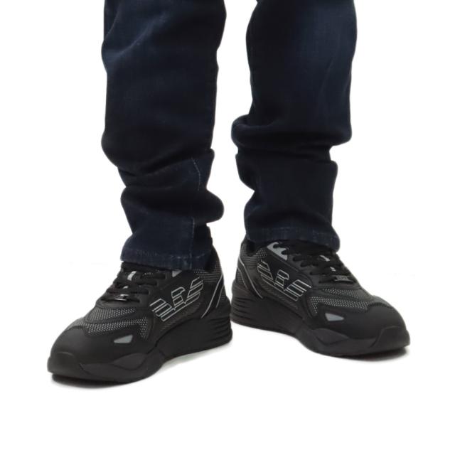 EMPORIO ARMANI エンポリオアルマーニ EA7 スニーカー メンズ ダッドスニーカー シューズ 靴 7X000306 AF23595 ブラック 2026春夏新作_2