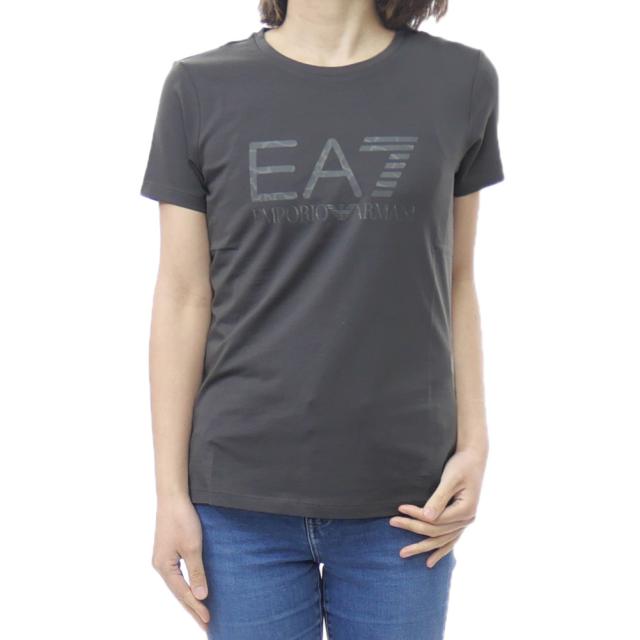 EMPORIO ARMANI エンポリオアルマーニ EA7 Tシャツ レディース トップス クルーネックTシャツ 半袖 7W000993 AF18401 グレー 2026春夏新作