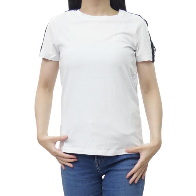 EMPORIO ARMANI エンポリオアルマーニ EA7 Tシャツ レディース クルーネックTシャツ 半袖 トップス 7W001490 AF10373 ホワイト 2026春夏新作