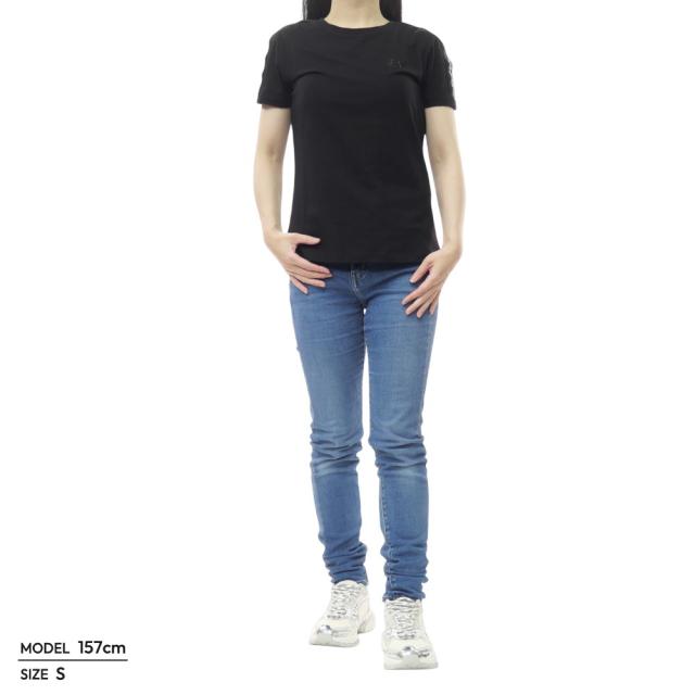EMPORIO ARMANI エンポリオアルマーニ EA7 Tシャツ レディース クルーネックTシャツ 半袖 トップス 7W001490 AF10373 ブラック 2026春夏新作_1