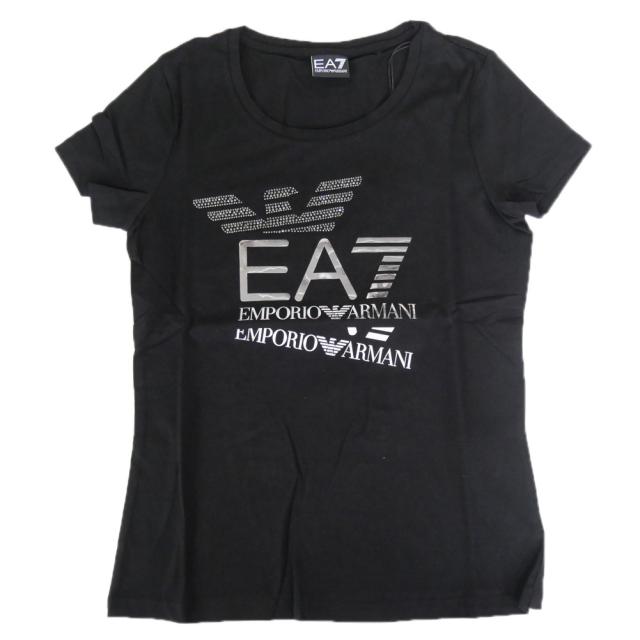 EMPORIO ARMANI エンポリオアルマーニ EA7 Tシャツ レディース トップス クルーネックTシャツ 半袖 7W000977 AF10373 ブラック 2026春夏新作_4