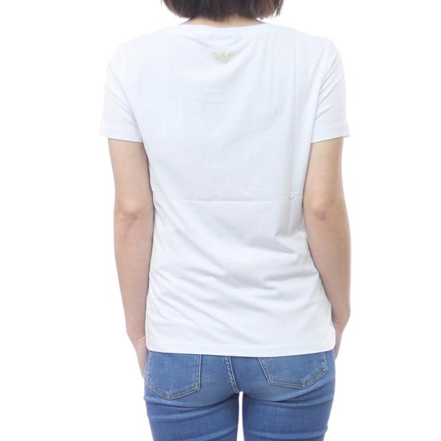 EMPORIO ARMANI エンポリオアルマーニ EA7 Tシャツ レディース トップス ラウンドネックTシャツ 半袖 8NTT67 TJDQZ ホワイト 2026春夏新作_3