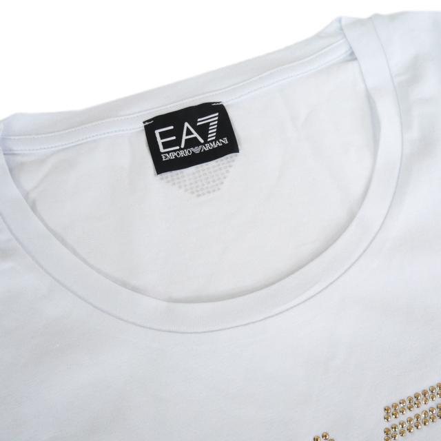 EMPORIO ARMANI エンポリオアルマーニ EA7 Tシャツ レディース トップス ラウンドネックTシャツ 半袖 8NTT67 TJDQZ ホワイト 2026春夏新作_5