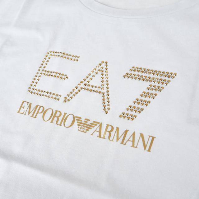EMPORIO ARMANI エンポリオアルマーニ EA7 Tシャツ レディース トップス ラウンドネックTシャツ 半袖 8NTT67 TJDQZ ホワイト 2026春夏新作_6