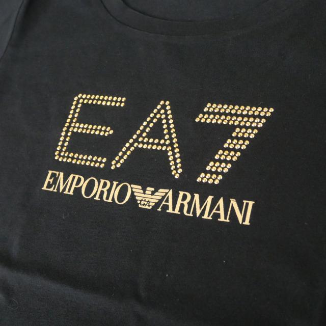 EMPORIO ARMANI エンポリオアルマーニ EA7 Tシャツ レディース トップス ラウンドネックTシャツ 半袖 8NTT67 TJDQZ ブラック 定番人気商品_6