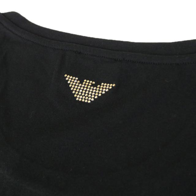 EMPORIO ARMANI エンポリオアルマーニ EA7 Tシャツ レディース トップス ラウンドネックTシャツ 半袖 8NTT67 TJDQZ ブラック 定番人気商品_8
