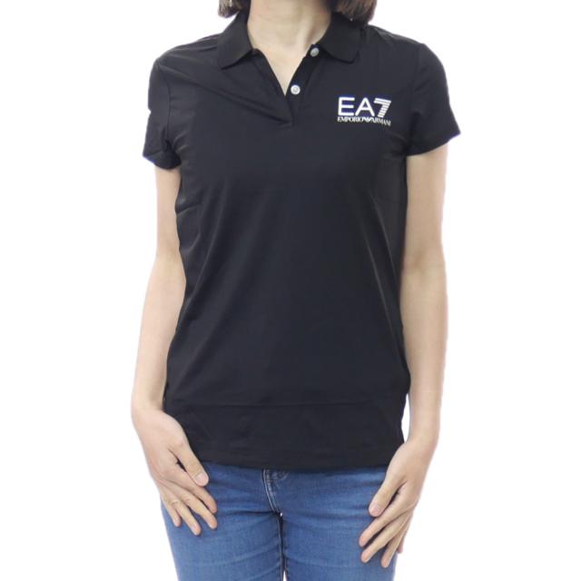 EMPORIO ARMANI エンポリオアルマーニ EA7 ポロシャツ レディース トップス 半袖 8NTF70 TJEMZ ブラック 2026春夏新作