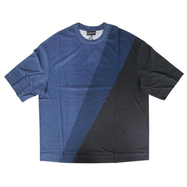 EMPORIO ARMANI エンポリオアルマーニ Tシャツ メンズ クルーネックTシャツ 半袖 トップス EM005269 AF10017 ブルー 2026春夏新作_4
