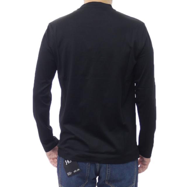 EMPORIO ARMANI エンポリオアルマーニ Tシャツ メンズ クルーネックロングTシャツ ロンT 長袖 トップス 綿100％ EM004584 AF13669 ブラック 2026春夏新作_3