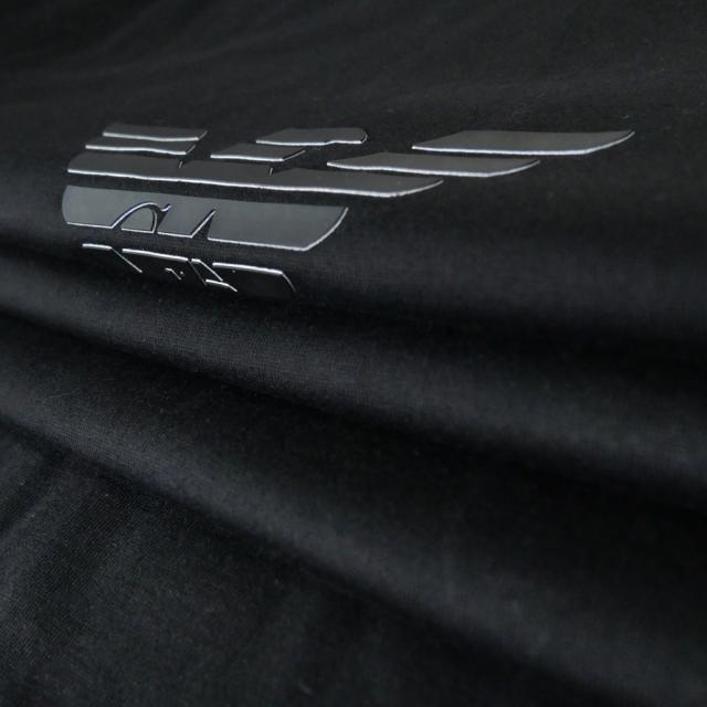 EMPORIO ARMANI エンポリオアルマーニ Tシャツ メンズ クルーネックロングTシャツ ロンT 長袖 トップス 綿100％ EM004584 AF13669 ブラック 2026春夏新作_8