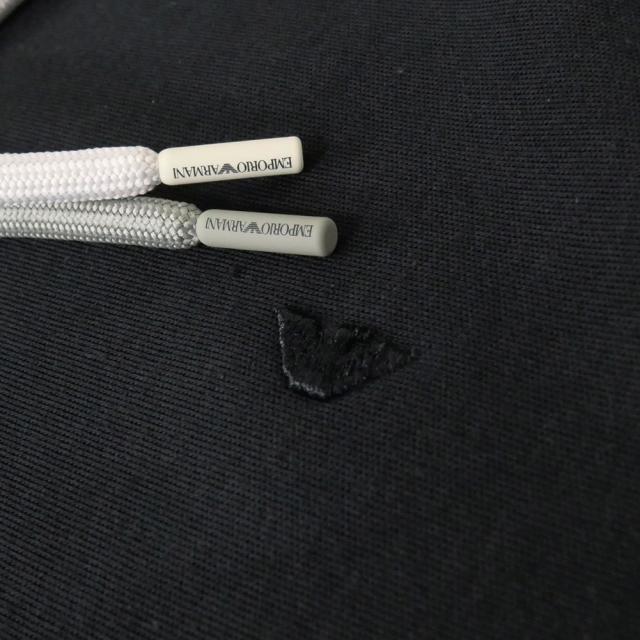 EMPORIO ARMANI エンポリオアルマーニ パーカー メンズ プルオーバーパーカー 長袖 EM005199 AF24209 ブラック 2026春夏新作_6