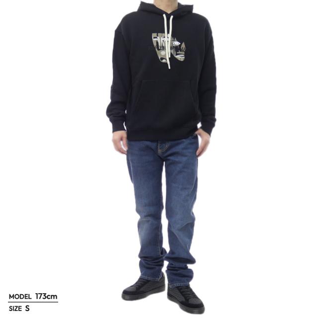 EMPORIO ARMANI エンポリオアルマーニ パーカー メンズ プルオーバーパーカー 長袖 EM005557 AF14793 ブラック 2026春夏新作_1