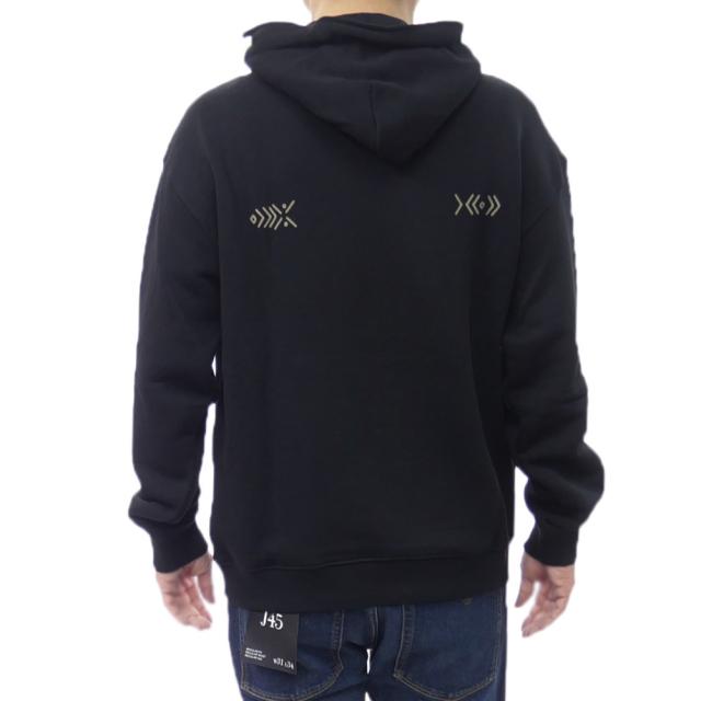 EMPORIO ARMANI エンポリオアルマーニ パーカー メンズ プルオーバーパーカー 長袖 EM005557 AF14793 ブラック 2026春夏新作_3