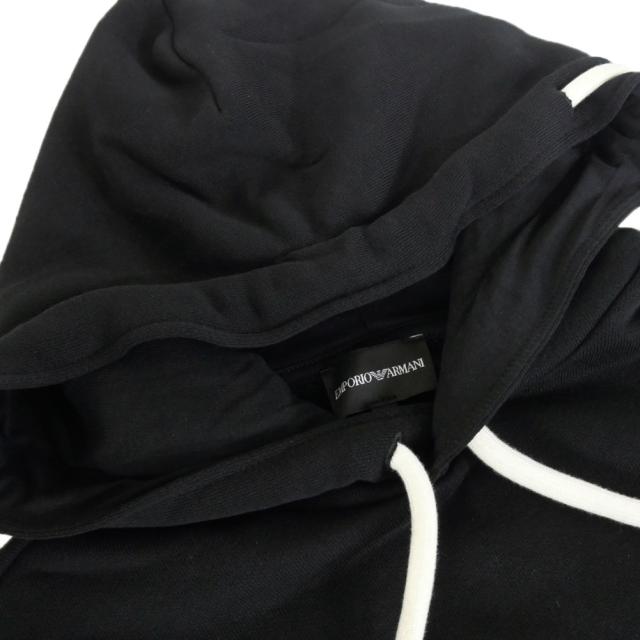 EMPORIO ARMANI エンポリオアルマーニ パーカー メンズ プルオーバーパーカー 長袖 EM005557 AF14793 ブラック 2026春夏新作_5