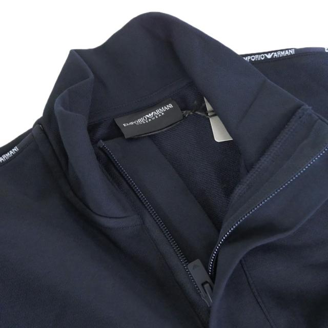 EMPORIO ARMANI UNDERWEAR エンポリオアルマーニ アンダーウェア メンズ ハーフジップスウェット EM003780 AF18887 ネイビー 2026春夏新作_5