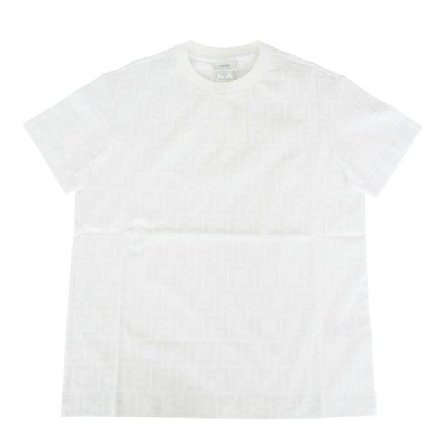 FENDI フェンディ キッズ Tシャツ レディース トップス クルーネックTシャツ 半袖 綿100％ JUI181 ATRV ホワイト 2026春夏新作_4