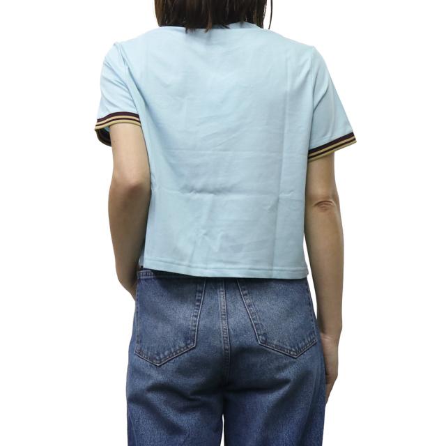 FRED PERRY フレッドペリー Tシャツ レディース トップス クルーネックTシャツ 半袖 綿100％ G2162 / TIPPED T-SHIRT ブルー 2026春夏新作_3