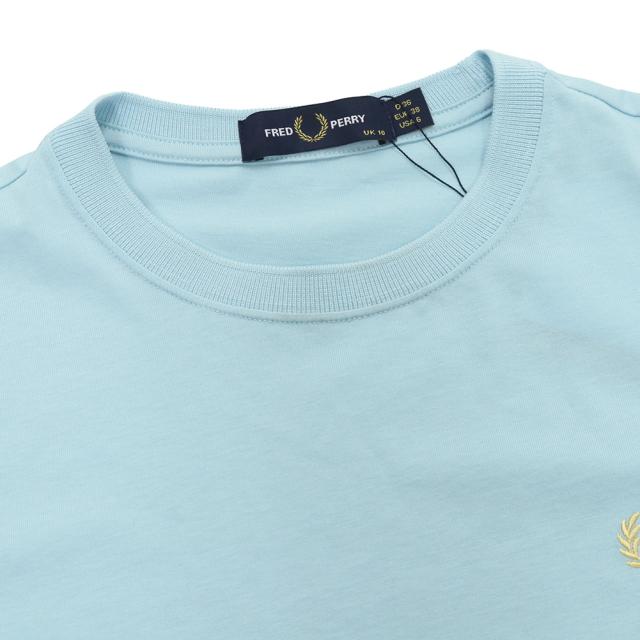 FRED PERRY フレッドペリー Tシャツ レディース トップス クルーネックTシャツ 半袖 綿100％ G2162 / TIPPED T-SHIRT ブルー 2026春夏新作_5