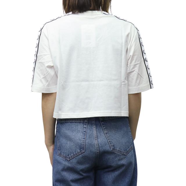 FRED PERRY フレッドペリー Tシャツ レディース トップス クルーネックTシャツ 半袖 綿100％ G2160 / TAPED T-SHIRT ホワイト 2026春夏新作_3
