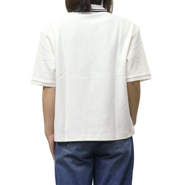 FRED PERRY フレッドペリー ポロシャツ レディース トップス 鹿の子ポロシャツ 半袖 綿100％ G2161 / OPEN COLLAR TIPPED POLO SHIRT オフホワイト 2026春夏新作_3
