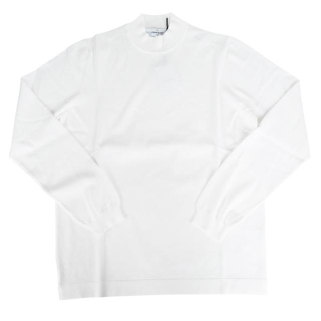 GRAN SASSO グランサッソ セーター メンズ モックネックニットセーター 長袖 綿100％ 58108 18120 / LUPETTO M/L ホワイト 2026春夏新作_4