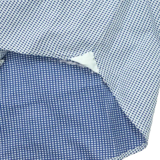 GIANNETTO ジャンネット メンズ カッタウェイシャツ 長袖 綿100％ AC160 / VINCI FIT WASH ブルー×ホワイト 2026春夏新作_7