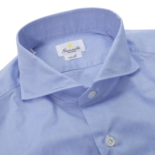 GIANNETTO ジャンネット メンズ カッタウェイシャツ Yシャツ AC140 / VINCI FIT WASH ライトブルー 2026春夏新作_5