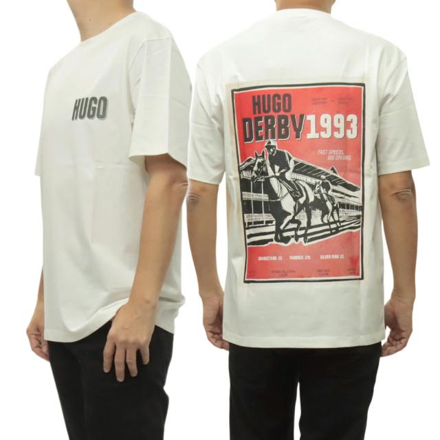 HUGO・HUGO BOSS ヒューゴボス メンズ バックプリントTシャツ 50557618 10272987/Deriyns オフホワイト 2026春夏新作