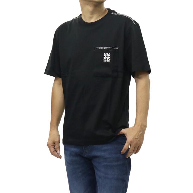 HUGO・HUGO BOSS ヒューゴボス Tシャツ メンズ クルーネックTシャツ 半袖 トップス 50556577 10278508 / Darro ブラック 2026春夏新作