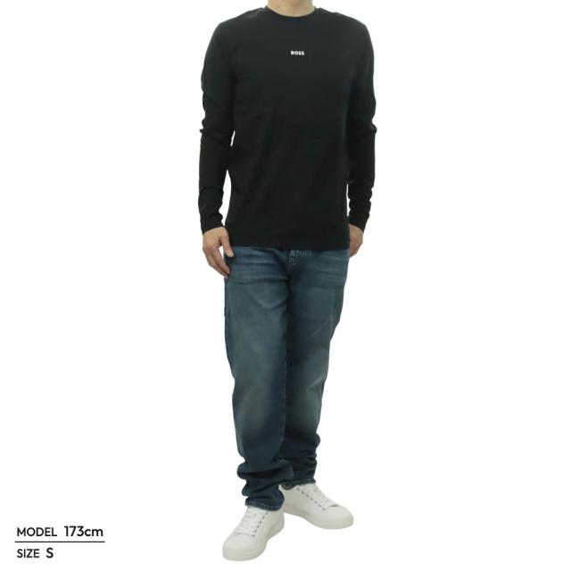 HUGO BOSS ヒューゴボス Tシャツ メンズ クルーネックロングTシャツ ロンT 長袖 トップス 50473286 10242929/TChark ブラック 定番人気商品_1