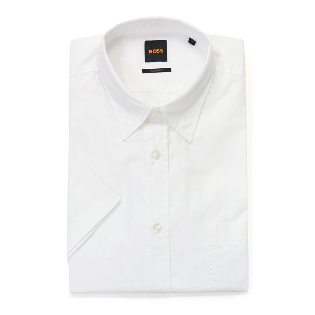 HUGO BOSS ヒューゴボス メンズ半袖シャツ 50537331 10260264 / Relegant_6-Short_M ホワイト 2026春夏新作