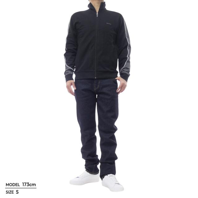 HUGO BOSS ヒューゴボス スウェット メンズ ジップアップスウェット 長袖 50554793 10269555 / Tracksuit Jacket ブラック 2026春夏新作_1