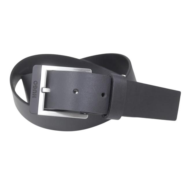 HUGO・HUGO BOSS ヒューゴボス ベルト メンズ レザーベルト 50558785 10207222 / Glenon_Sz35 ブラック 2026春夏新作