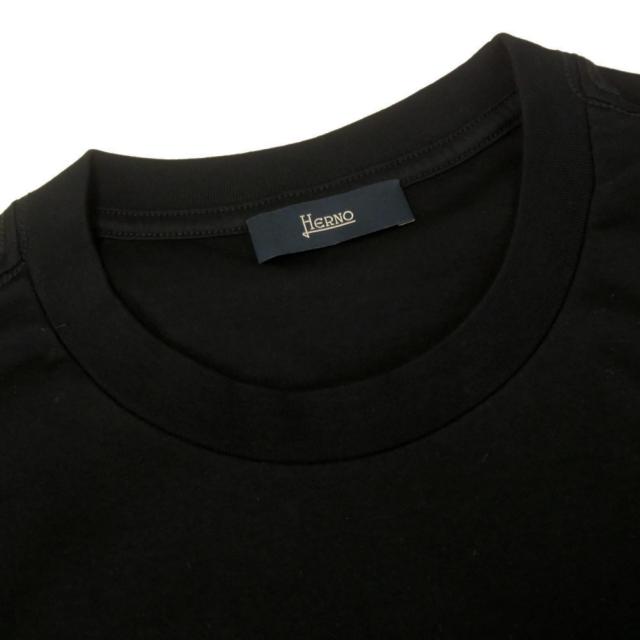HERNO ヘルノ Tシャツ メンズ クルーネックTシャツ 半袖 トップス JG000282U 52131 ブラック 2026春夏新作_5