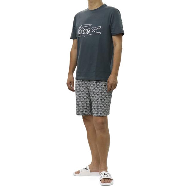 LACOSTE ラコステ ルームウェア メンズ パジャマ セットアップ 4H2753 グレー 2026春夏新作