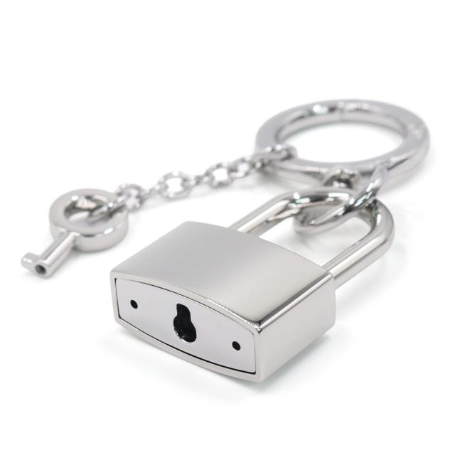 MAISON KITSUNE メゾンキツネ キーリング メンズ レディース ユニセックス キーホルダー QU06903AM1002 / PADLOCK CHARM シルバー 2026春夏新作_1