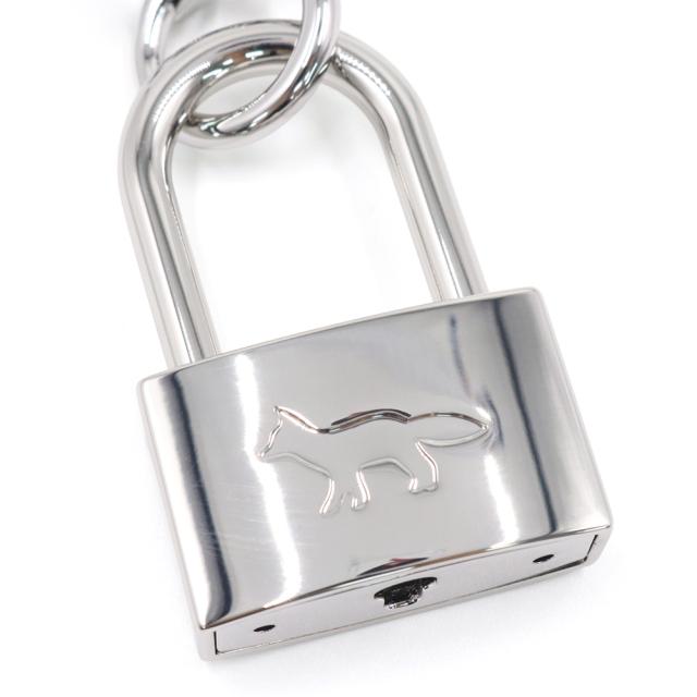 MAISON KITSUNE メゾンキツネ キーリング メンズ レディース ユニセックス キーホルダー QU06903AM1002 / PADLOCK CHARM シルバー 2026春夏新作_2