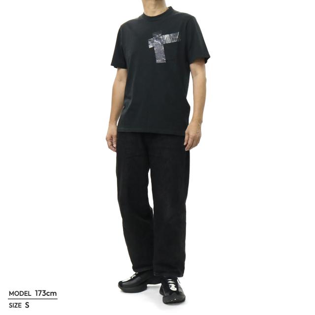 MAISON MARGIELA メゾンマルジェラ Tシャツ メンズ クルーネックTシャツ 半袖 トップス S67GC0048 S24575 ブラック 2026春夏新作_1
