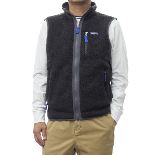 PATAGONIA パタゴニア フリース メンズ ベスト フリースベスト 22821 / M’S RETRO PILE VEST（メンズ レトロパイルベスト）BFO ブラック 定番人気商品