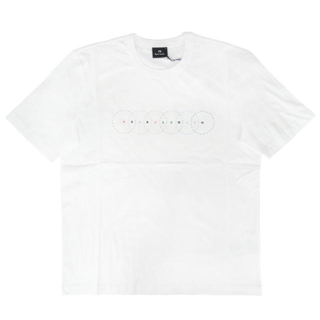 PS PAUL SMITH ポールスミス Tシャツ メンズ クルーネックTシャツ 半袖 綿100％ M2R 220X VP5586 ホワイト 2026春夏新作_4