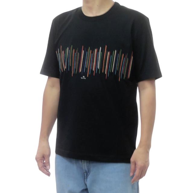 PS PAUL SMITH ポールスミス Tシャツ メンズ クルーネックTシャツ 半袖 トップス 綿100％ M2R 220X VP5754 ブラック 2026春夏新作