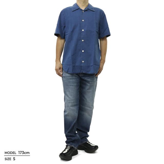 PS PAUL SMITH ポールスミス メンズ カジュアルシャツ M2R 896Z V22617 インディゴブルー 2026春夏新作_1